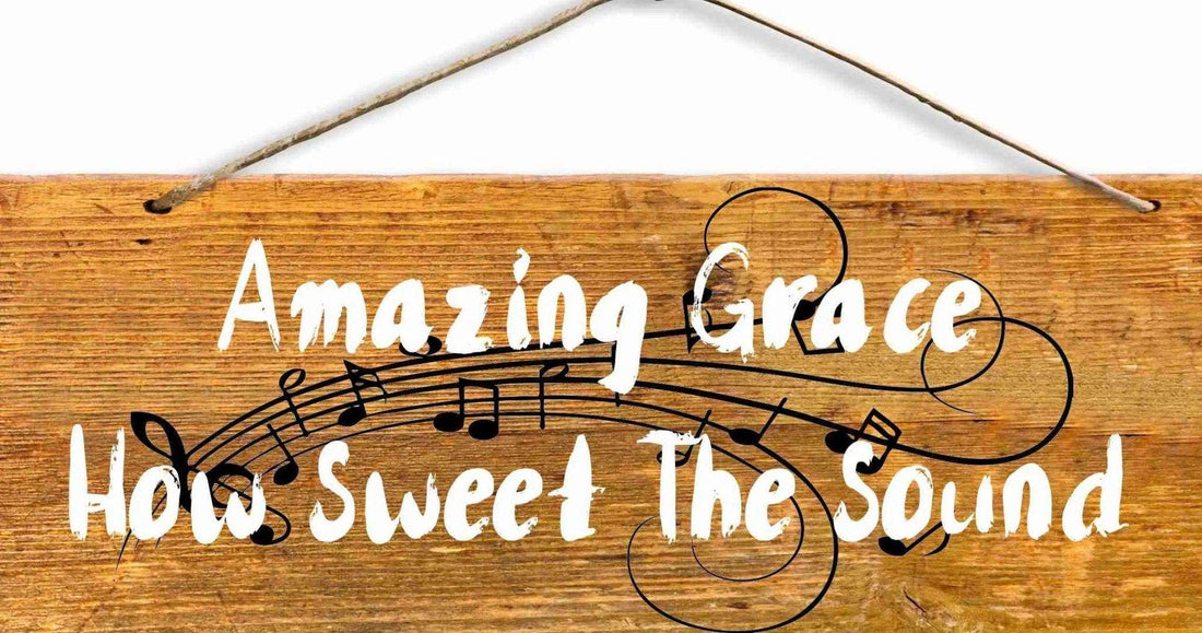 A 6 X 16 x1/4&quot; Masonite Wood Sign,Amazing Grace How - Lacatang Spiritual