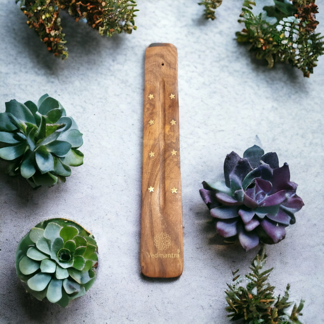 Natural Wood Incense Stick Burner Holder