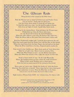 Wiccan Rede(long poem) poster - Lacatang Spiritual